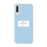 Reminder: Samsung Galaxy A70 Transparant Hoesje