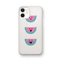 Smiley watermeloen: iPhone 12 mini Transparant Hoesje