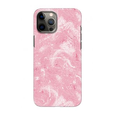 Abstract Painting Pink: Volledig geprint iPhone 12 Hoesje