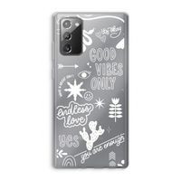 Good vibes: Samsung Galaxy Note 20 / Note 20 5G Transparant Hoesje