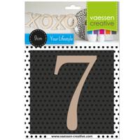 Vaessen Creative • houten cijfer "7" 9cmx3mm
