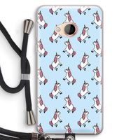 Eenhoorns overal: HTC U Play Transparant Hoesje met koord
