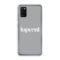 Topvent Grijs Wit: Samsung Galaxy A41 Transparant Hoesje