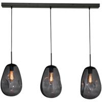 Masterlight Glazen hanglamp Lava 3x smoke glas Ø 22,5cm 2761-05-100-3-05-60