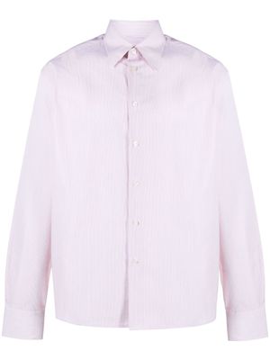 Lanvin chemise en coton à fines rayures - Blanc