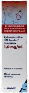 Xylometazoline 1mg/ml spray