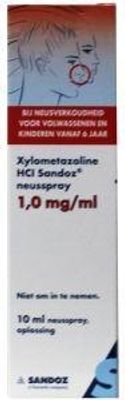 Sandoz Xylometazoline 1mg/ml spray (10 ml)