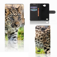 LG Bello 2 Telefoonhoesje met Pasjes Baby Luipaard - thumbnail
