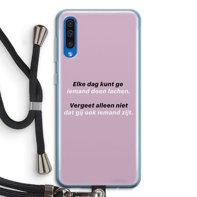 gij zijt ook iemand: Samsung Galaxy A50 Transparant Hoesje met koord gij zijt ook iemand: Samsung Galaxy A50 Transparant Hoesje met koord