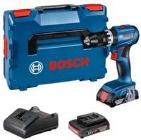 Bosch Blauw GSB 18V-45 Accu Schroef- en klopboormachine | 2 x 2,0 Ah accu + oplader | In L-Boxx - 06019K3303