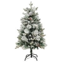 The Living Store Scharnierende Kerstboom - PVC/PE - 150 cm - LED - Groen - USB