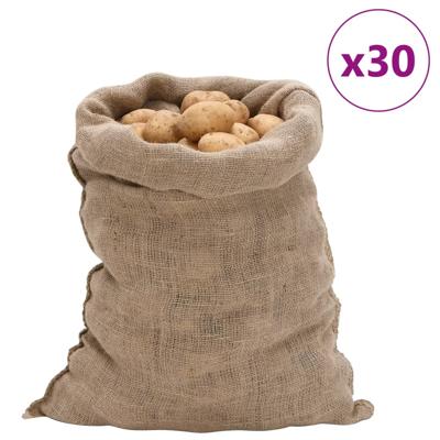 VidaXL Jutezakken 30 stuks 220 g/m² 60x105 cm 100% jute