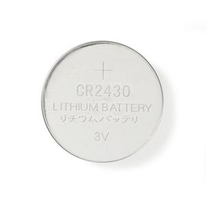 Nedis Lithium-Knoopcelbatterij CR2430 | 3 V DC | 5-Blister | Zilver | 1 stuks - BALCR24305BL - BALCR24305BL
