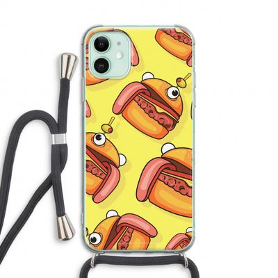 Hamburger: iPhone 11 Transparant Hoesje met koord