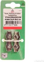 Staaldr.klem 4mm dup rvs 2st - Deltafix Staaldr.klem 4mm dup rvs 2st - Deltafix