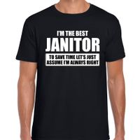 I'm the best janitor / ik ben de beste congierge cadeau t-shirt zwart voor heren I'm the best janitor / ik ben de beste congierge cadeau t-shirt zwart voor heren