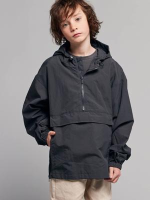 Windjack voor jongens om aan te trekken antraciet