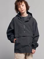 Windjack voor jongens om aan te trekken antraciet