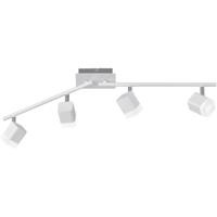 LED Plafondspot 16W Warm Wit 3000K - 4-lichts Rechthoek Mat Wit Aluminium
