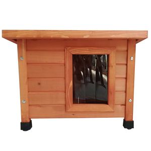 @Pet kattenhok voor buiten 57x45x43 cm hout bruin