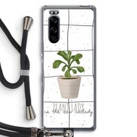 Kamerplant op vensterruit: Sony Xperia 5 Transparant Hoesje met koord