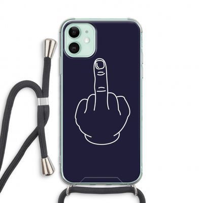 F**k U: iPhone 11 Transparant Hoesje met koord