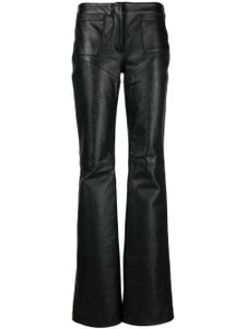 Marine Serre pantalon ample en cuir - Noir