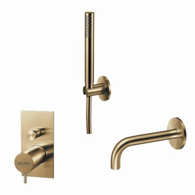 Badset Qisani Flow Inbouw Geborsteld Goud