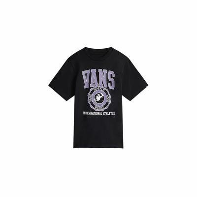 T-Shirt met Korte Mouwen voor kinderen Vans Inter V Ss Zwart - Maat: 14-16 Jaar