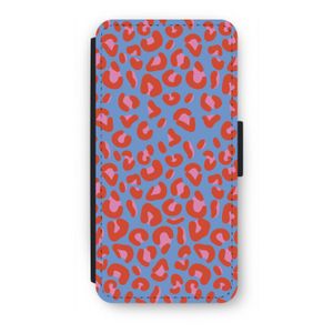 Leopard blue: iPhone SE 2020 Flip Hoesje