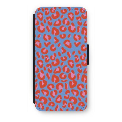 Leopard blue: iPhone SE 2020 Flip Hoesje