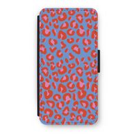 Leopard blue: iPhone SE 2020 Flip Hoesje
