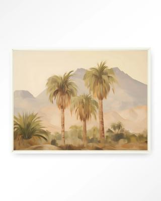 Urban Cotton Wandkleed 'Tunesia' 110 x 145cm in Floating Frame - off white
