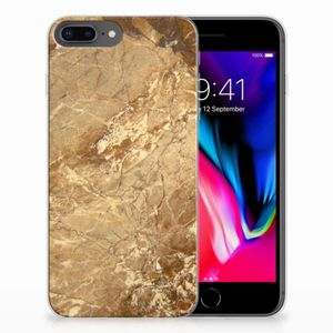 Apple iPhone 7 Plus | 8 Plus TPU Siliconen Hoesje Marmer Creme