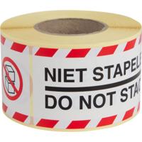 Rillprint etiketten Niet stapelen, ft 46 x 125 mm, rol van 250 stuks