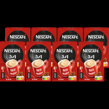 Nescafe 3in1 Oploskoffie 8 x 10 Stuks bij Jumbo