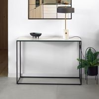 Kave Home Sidetable 'Rewena' Keramiek met marmer-look 110cm, kleur Wit Kave Home Sidetable 'Rewena' Keramiek met marmer-look 110cm, kleur Wit