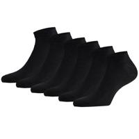 Apollo Sneakersokken Basic Bamboo Zwart 6-pack-39/42