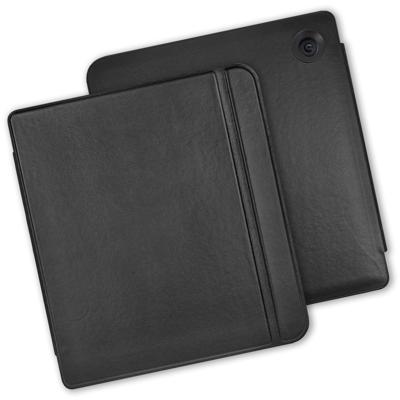 Lunso Kobo Libra Colour hoes (7 inch) - echt leren sleepcover - Zwart