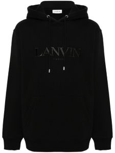 Lanvin hoodie en coton à logo brodé - Noir