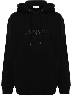 Lanvin hoodie en coton à logo brodé - Noir