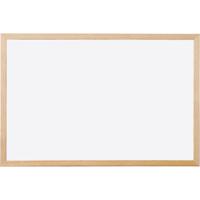 Q-CONNECT whiteboard, met houten frame, melamine, 120 x 90 cm