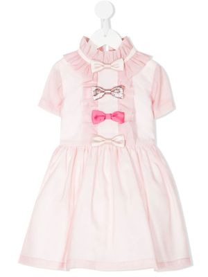 Hucklebones London robe à détail de nœud - Rose