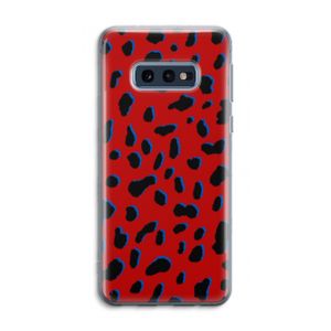 Red Leopard: Samsung Galaxy S10e Transparant Hoesje