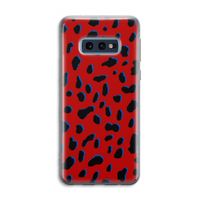 Red Leopard: Samsung Galaxy S10e Transparant Hoesje