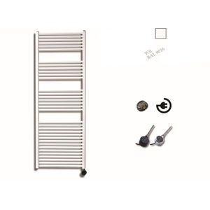 Elektrische Design Radiator Sanicare Plug En Play 172 x 60 cm Wit Thermostaat Chroom 1127 Watt Sanicare