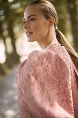 Hanne jacquard jacket - dusty pink - 13272