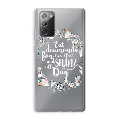 Diamonds: Samsung Galaxy Note 20 / Note 20 5G Transparant Hoesje