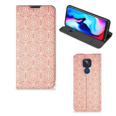 Motorola Moto G9 Play | Hoesje met Magneet | Pattern Orange