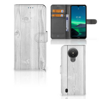 Nokia 1.4 Book Style Case White Wood - thumbnail